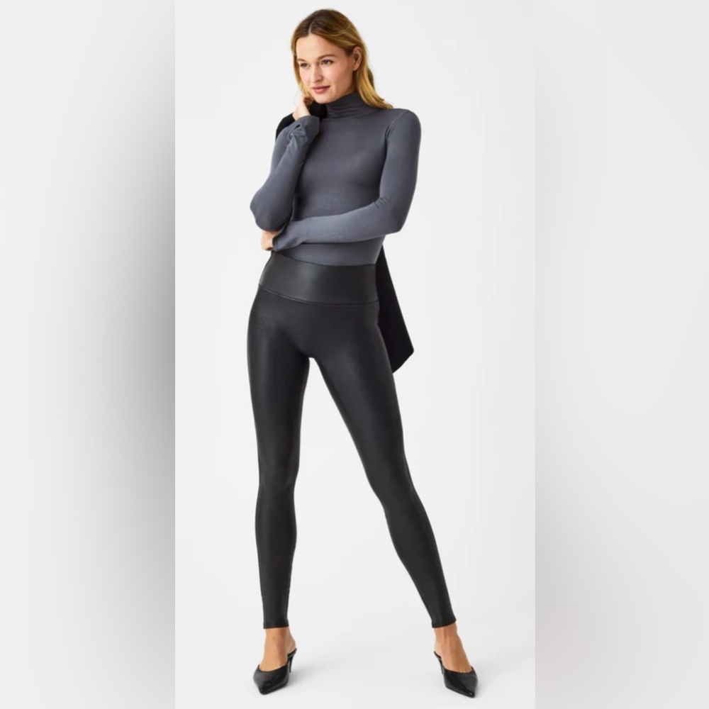 SPANX Faux Leather Leggings Black XL
